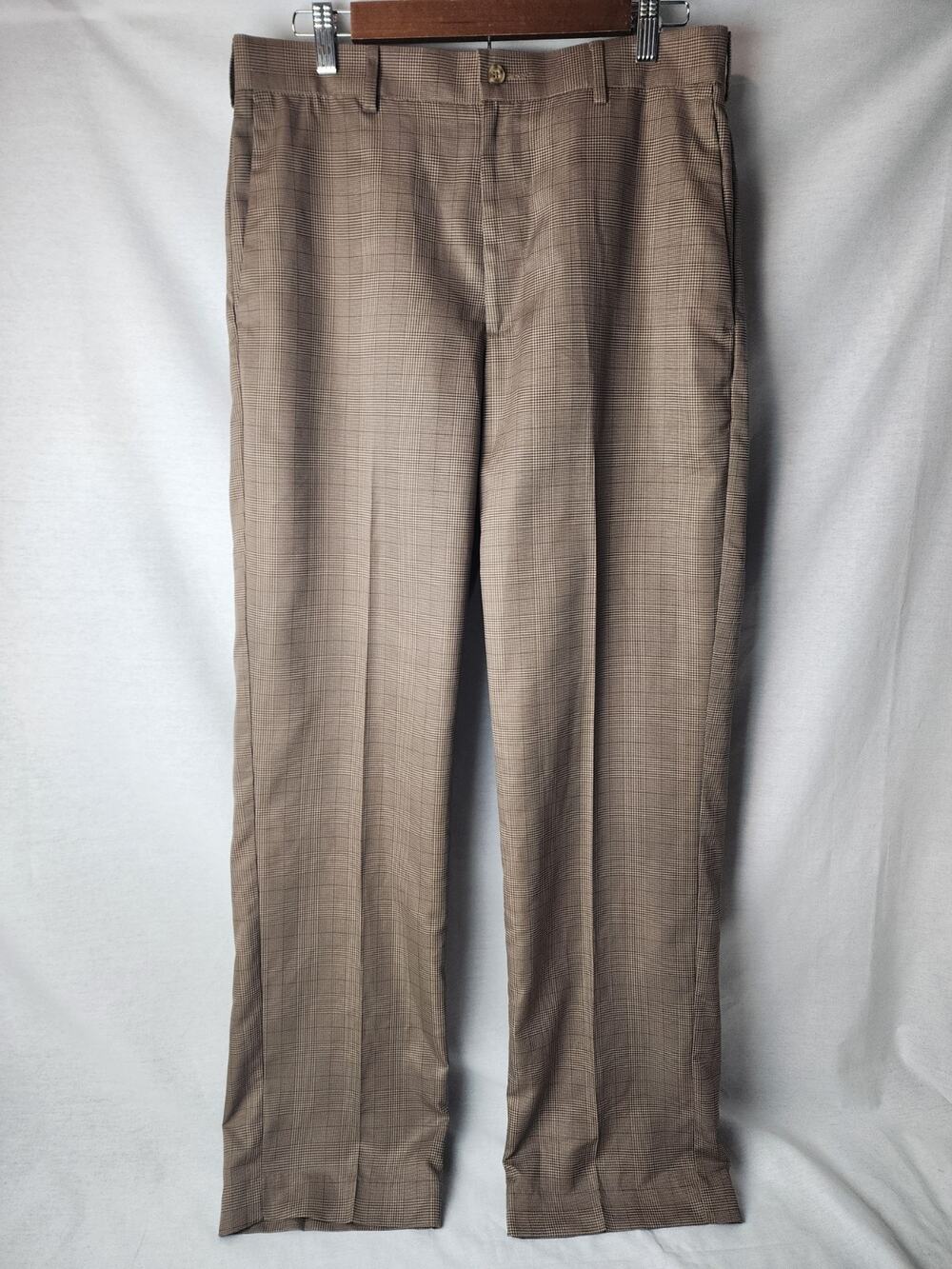 BEN HOGAN Mens Performance Dress Golf Pants Brown Slacks